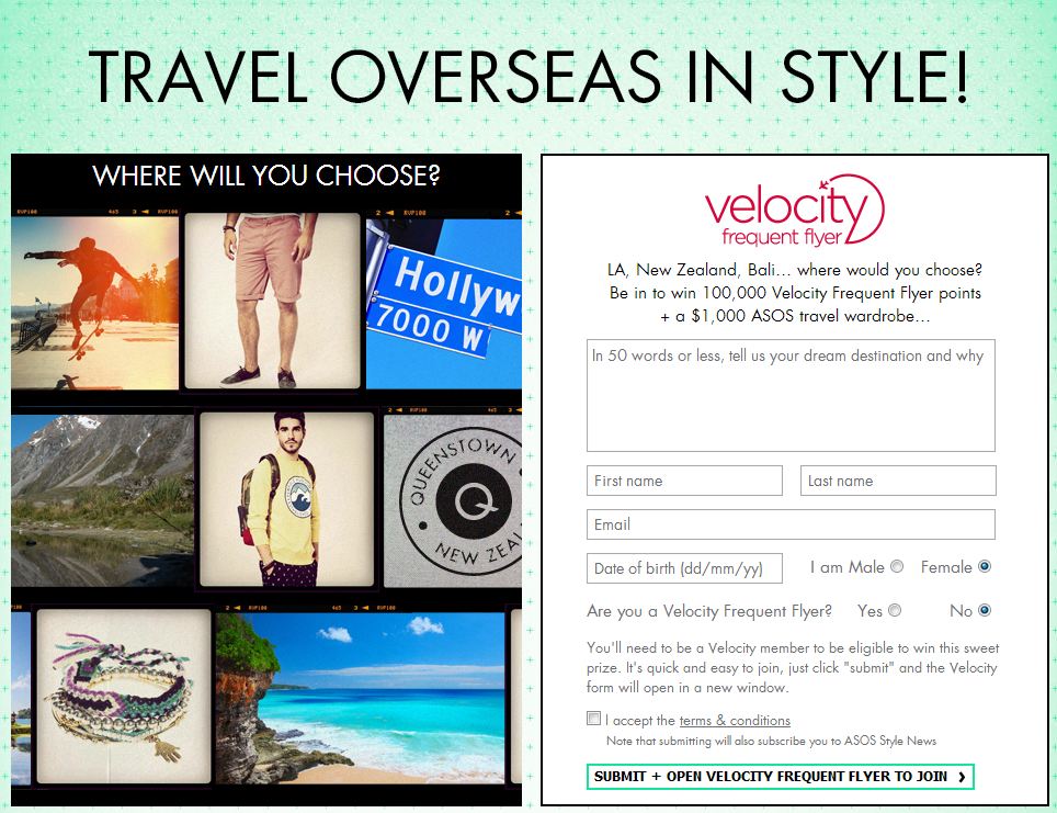 ASOS Travel Overseas in Style Caption